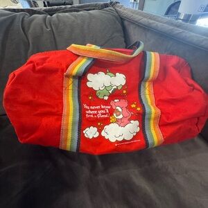 Vintage Red Care Bears Duffle Bag